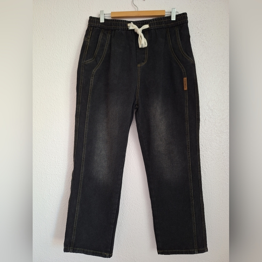FORE ART IS Elegant Black Wide Leg Jeans for Women